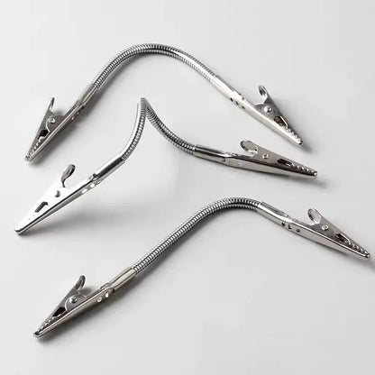 1/2/3pcs, double headed metal clip, crocodile mosquito coil clip, bendable advertising label clip, clip for Aromatic metal clip Beauty Trend Shop