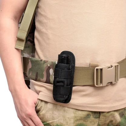 Belt Flashlight Pouch 360 Degrees Rotatable Outdoor Torch Case Holster Hunting Lighting Light Holder Waist Bag Beauty World Shop
