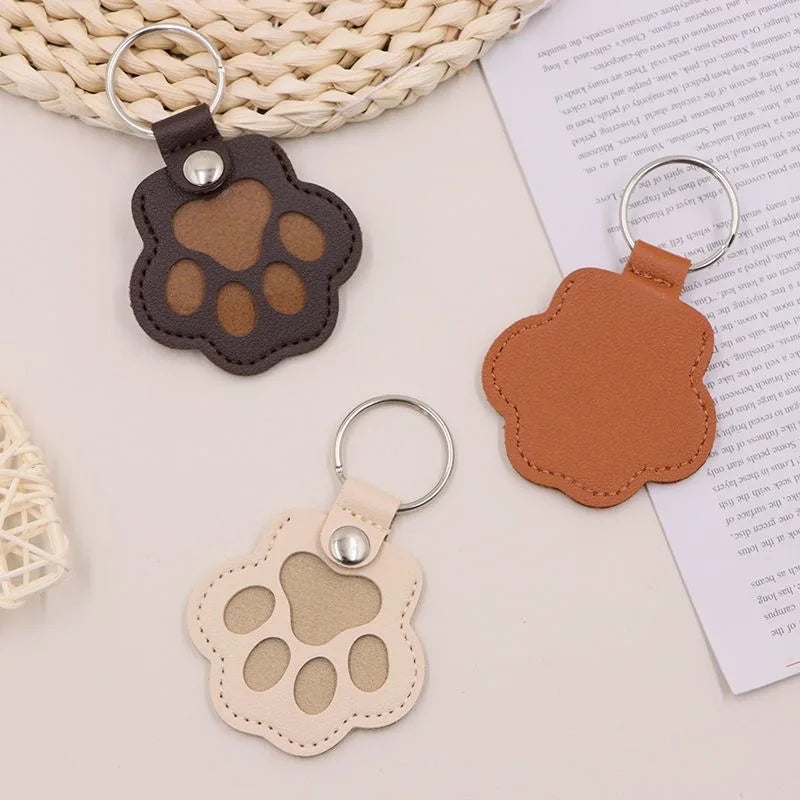 Pet Hair Memorial Keychain PU Leather Keepsake Locket for Cat Dog Fur Pet Hair Storage Pendant Handbag Hanging Accessories Beauty World Shop
