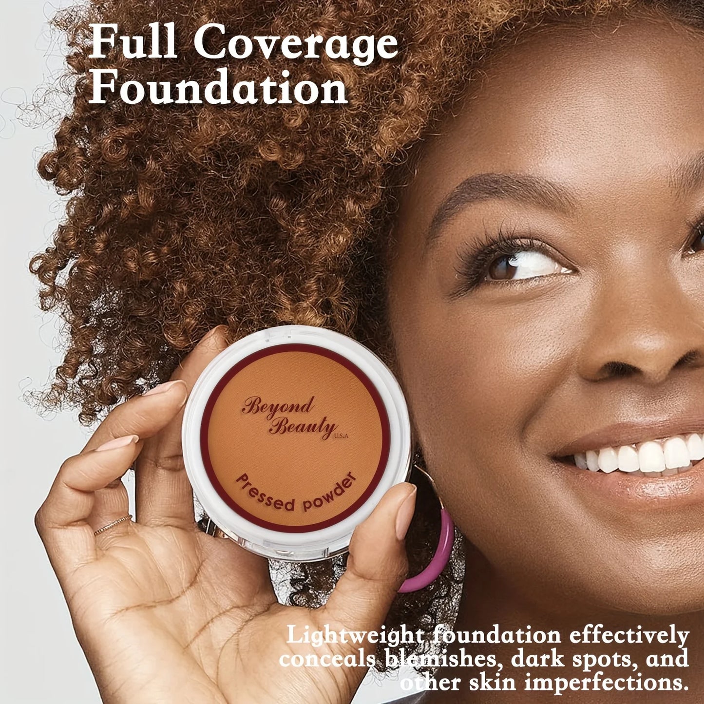 Wheat Bronzing Powder for Dark Skin, Matte Finish, Sweatproof & Oil Dark Foundation Concealer, Powder Puff And Mirror Beauty World Shop