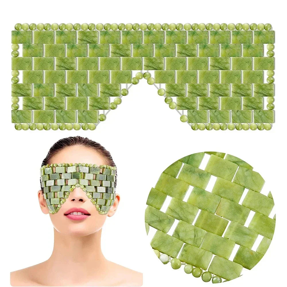 Cooling Jade Eye Mask Massager Natural Jade Eye Mask Eye Eye for Eye Relax Sleep Massager Mask Tools Mask Care Stone Face Sleep Beauty Trend Shop