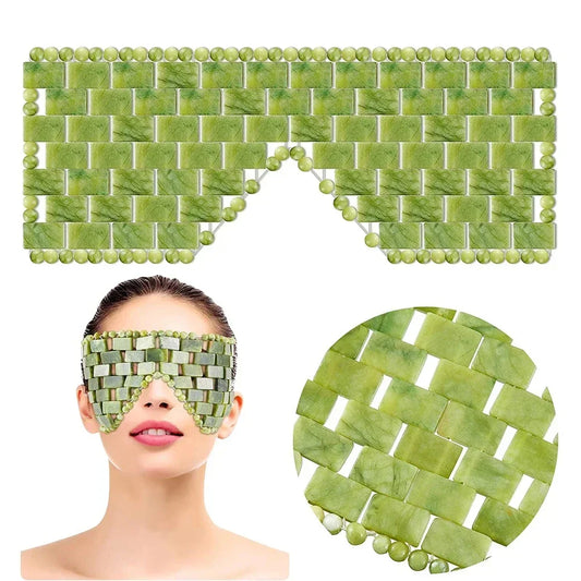 Cooling Jade Eye Mask Massager Natural Jade Eye Mask Eye Eye for Eye Relax Sleep Massager Mask Tools Mask Care Stone Face Sleep Beauty Trend Shop