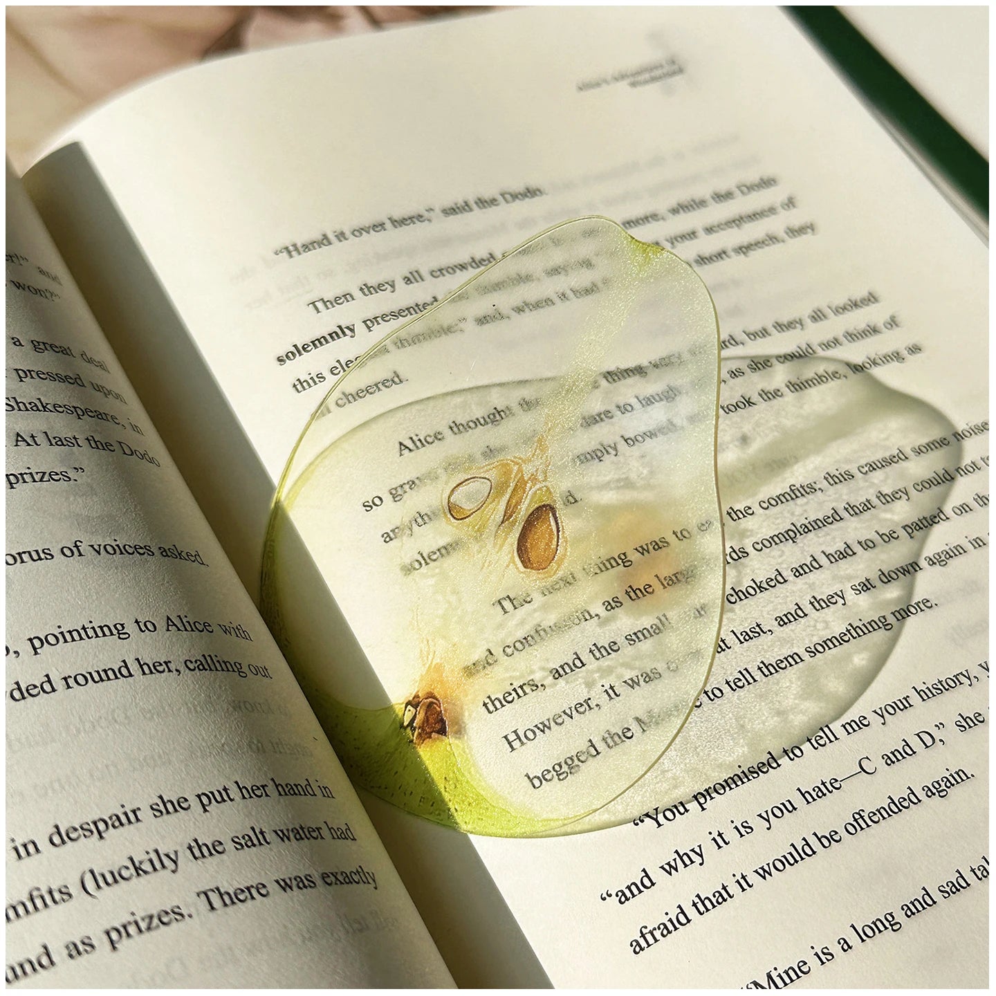 Delicate Transparent Acrylic Apple Bookmark Reading Mark Student Gift Premium Feeling Cute Grape Tomato Bookmarks Beauty World Shop