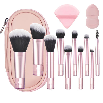 10 color Mini makeup brush Travel portable Makeup Tool Makeup Puff - Palm Brush Professional Makeup tool set Christmas gift Beauty World Shop