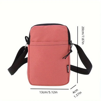 New Fashion Simple Casual Shoulder Messenger Bag, Women's Portable Mobile Phone Bag, Vertical Coin Key Bank Card Shoulder Bag Beauty Trend Shop