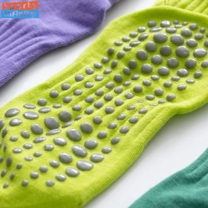 Simple Non-slip Breathable Yoga Socks Women Pilates Socks  Indoor Dance Fitness Gymnastics Professional Training Sports Socks Beauty World Shop