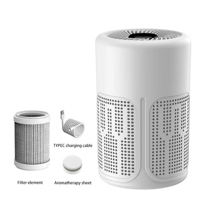 Mini Desktop Air Purifier HEPA Filter With Negative Ion Technology Eliminates Formaldehyde Odors Smoke And Dust Particles Beauty World Shop