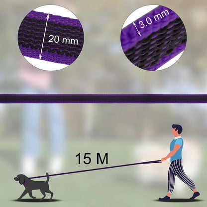 1.5M/2M/5M/3M/15M Medium small Long Dog Leash Latex Silk Easy and Convenient Training Big Dual color dog leash 10 meters Beauty World Shop