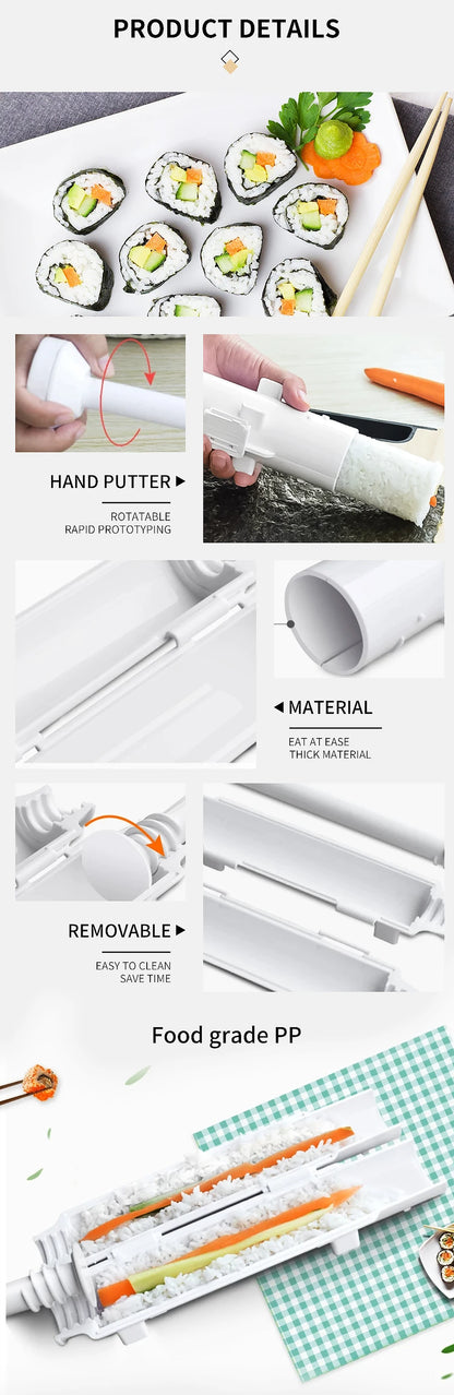 Sushi Tools Quick Make Japanese Roller Rice Vegetable Meat Roll Sushi DIY Sushi Making Machine Kitchen Supplies Beauty World Shop
