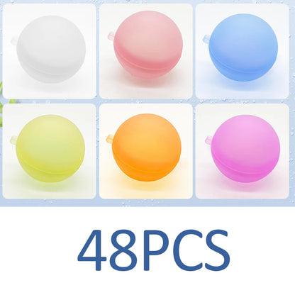 New Reusable Water Balloons Refillable Water Balloon Quick Fill Self Sealing Water Bomb Splash Balls for Kids Swimming Pool Beauty World Shop