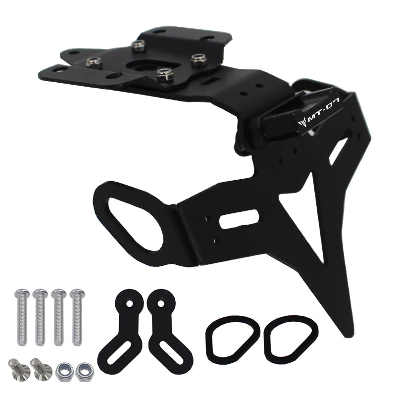 MT-07 2024 Motorcycle License Plate Holder Rear Tail Tidy Fender Eliminator Kit Bracket For YAMAHA MT07 MT 07 FZ-07 2013-2023 Beauty World Shop