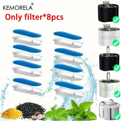 8/12PCS Activated Carbon Cat Water Dispenser Filter Fits Water Dispensers Traps Impurities & Improves Taste for Pet-Friendly