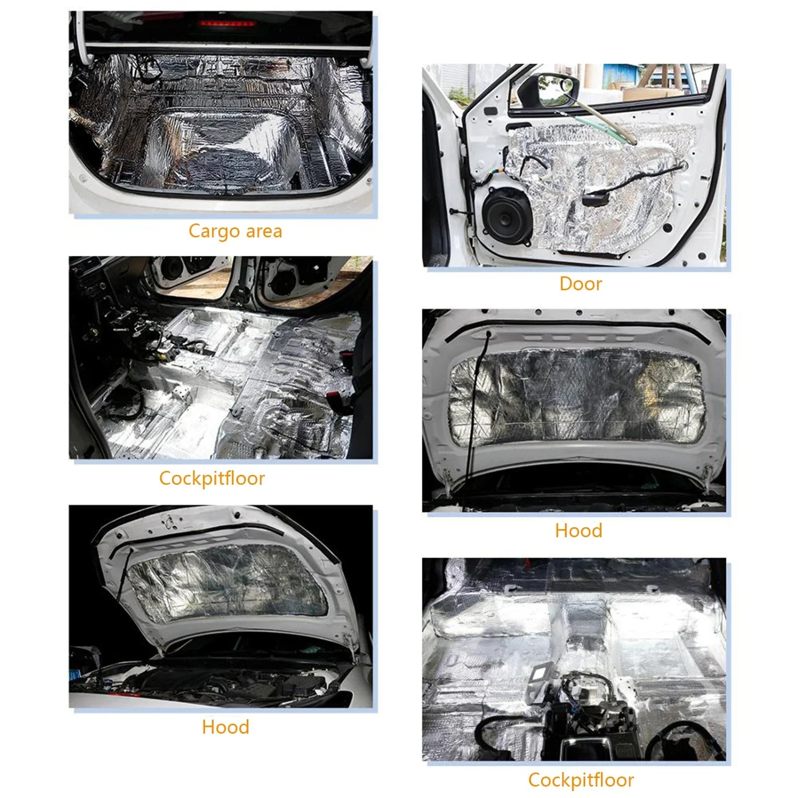 Sound Deadener Mat Auto Acoustic Thermal Mat Sound Proof Wall Panels Car Deadening Noise Insulation Mats for Car 5/10mm 200x50cm Beauty World Shop