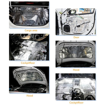 Sound Deadener Mat Auto Acoustic Thermal Mat Sound Proof Wall Panels Car Deadening Noise Insulation Mats for Car 5/10mm 200x50cm Beauty World Shop