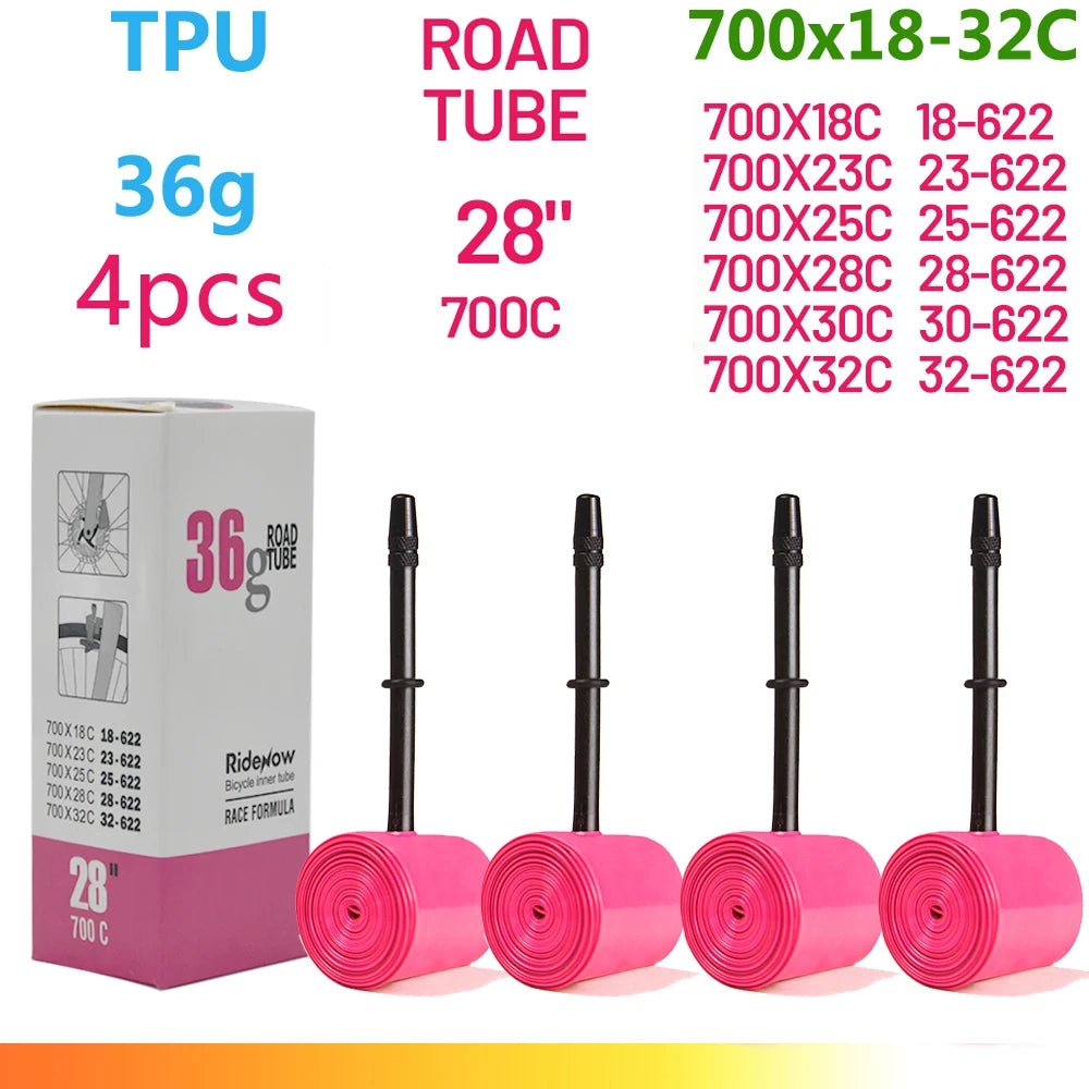 RideNow TPU Bike Inner Tube 700C 700x18 23 25 28 32 35 37 40 47C Road Bicycle Tire MTB Bike Camera 29x1.5 1.75 1.9 pneu aro Beauty World Shop