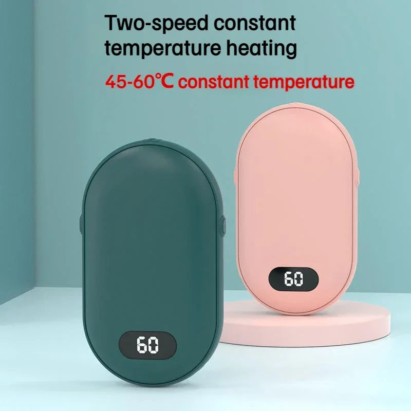 USB Rechargeable Hand Warmer Power Bank 2-In-1 Mini Electric Heater High-Capacity Pocket Warmer For Cold Weather Winter Gift Beauty World Shop