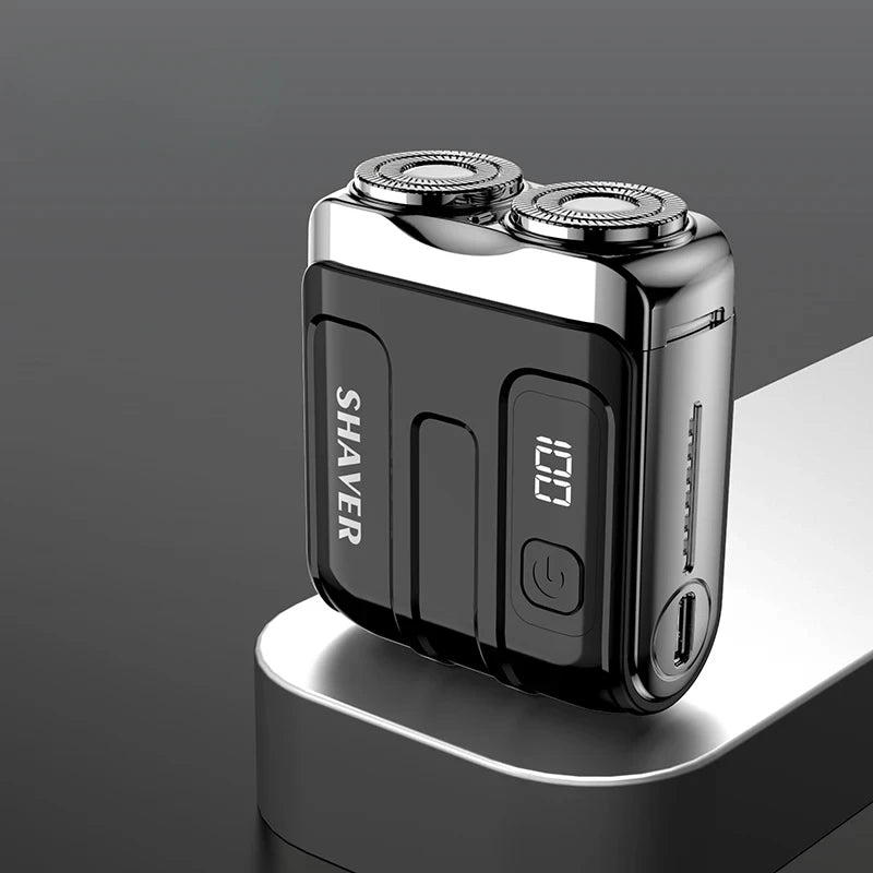 Mini Electric Smart Shaver Household Car Shaver Digital Display Dual Blade Rechargeable Shaver Powerful Beard Trimmer Tool Beauty World Shop