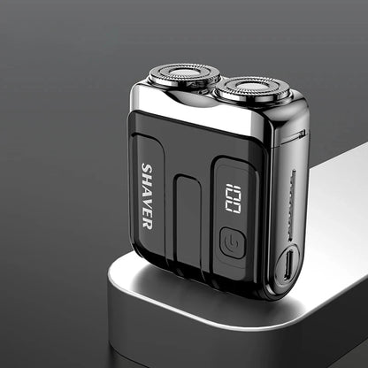 Mini Electric Smart Shaver Household Car Shaver Digital Display Dual Blade Rechargeable Shaver Powerful Beard Trimmer Tool Beauty World Shop