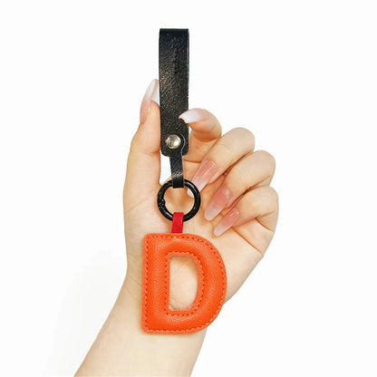 Creative PU Leather 26 Letter Keychains Fashion Alphabet Keyrings Handbag Ornaments Pendant Car Key Holder Accessories Gifts Beauty World Shop