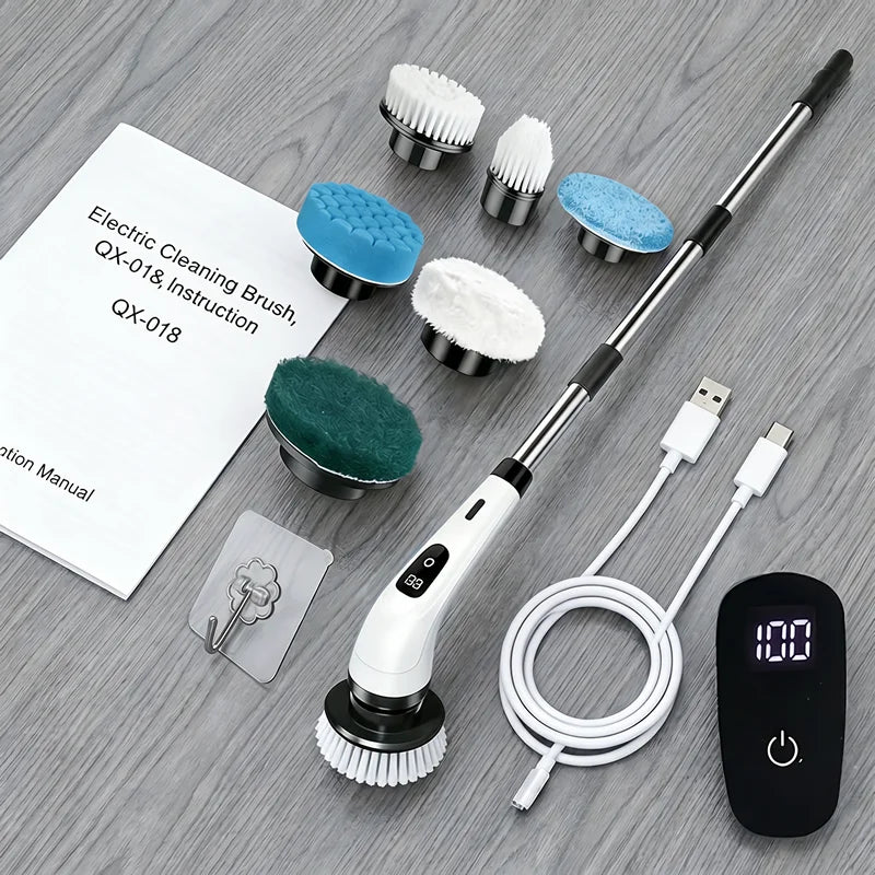 Household Cordless Spin Scrubber Kitchen Gadgets Hair Brushes Bathroom Broom Toilet Mops Electric Multipurpose Cleaning Brush Beauty World Shop