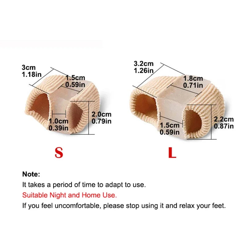 Gel Bunion Toe Separators W/Fabric Lining for Big Toe, Silicone Toe Spacers Bunion Correctors for Overlapping Toe Protector Beauty Trend Shop