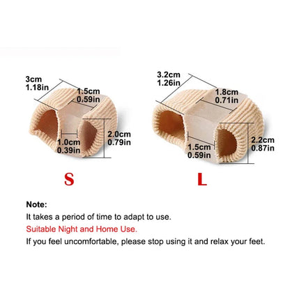 Gel Bunion Toe Separators W/Fabric Lining for Big Toe, Silicone Toe Spacers Bunion Correctors for Overlapping Toe Protector Beauty Trend Shop