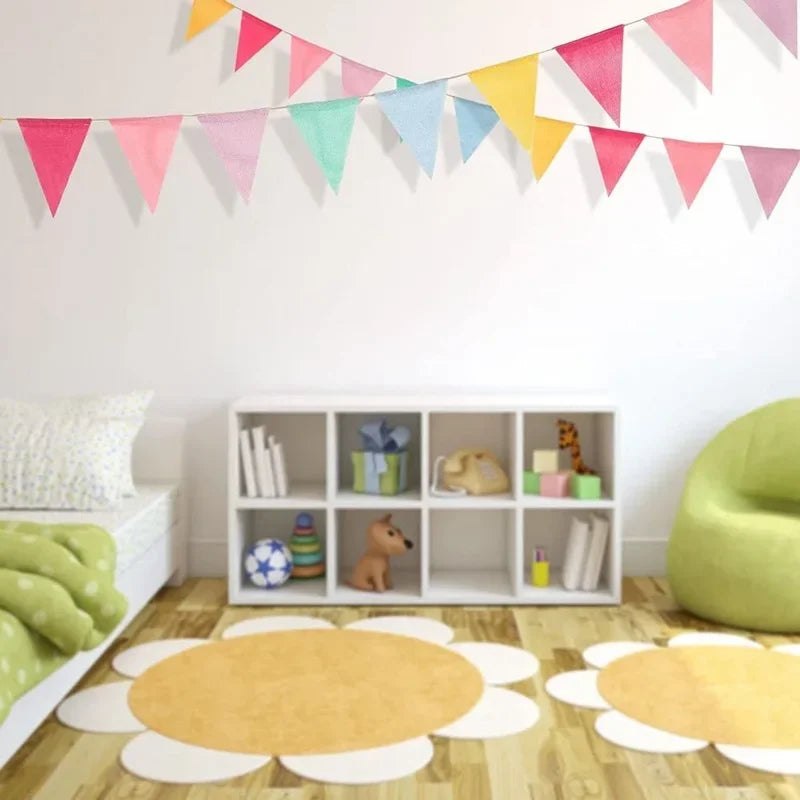 Colourful Jute Linen Pennant Flags Festival Bunting Banners Party Hanging Wedding Hanging Banner Party Garland for Home Decor Beauty World Shop