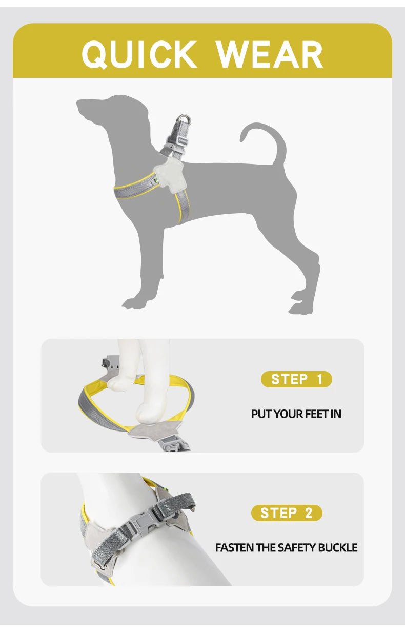 Reflective Pet Dog Harness For Small Medium Dogs Cat No Pull Vest Harnesses Puppy Chest Strap Pug Chihuahua Bulldog Supplies Beauty World Shop