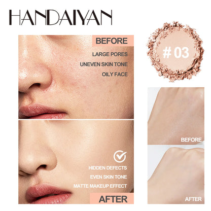 8 Color Matte Face Pressed Powder 24 Hours Oil Control Natural Setting Powder Foundation Full Coverage Waterproof Lasting Makeup Beauty World Shop