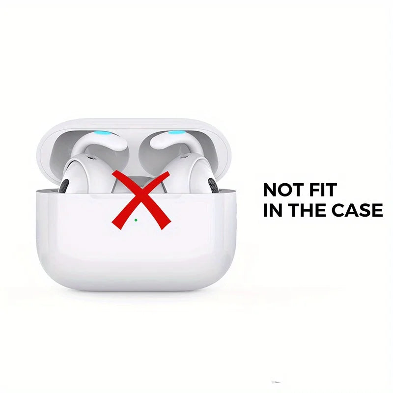 Anti-Slip Silicone Ear Hooks for AirPods Pro 2 | Soft Grip Sporty Eartips, Sweatproof Gym Running Workout Headphones Accessories