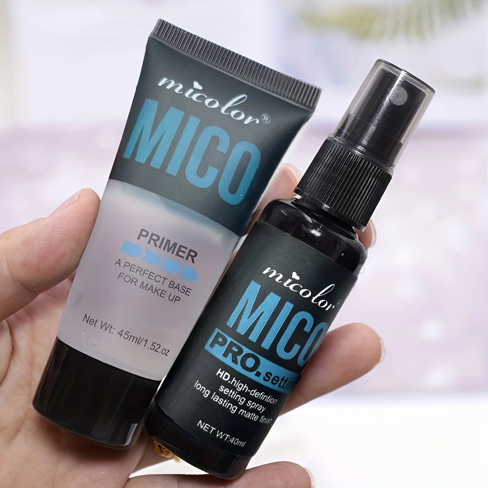 Makeup Set Of Makeup Primer + Setting Spray, Invisible Pore Color Rendering Hold Makeup, For Base Makeup And Makeup Finishing Beauty World Shop