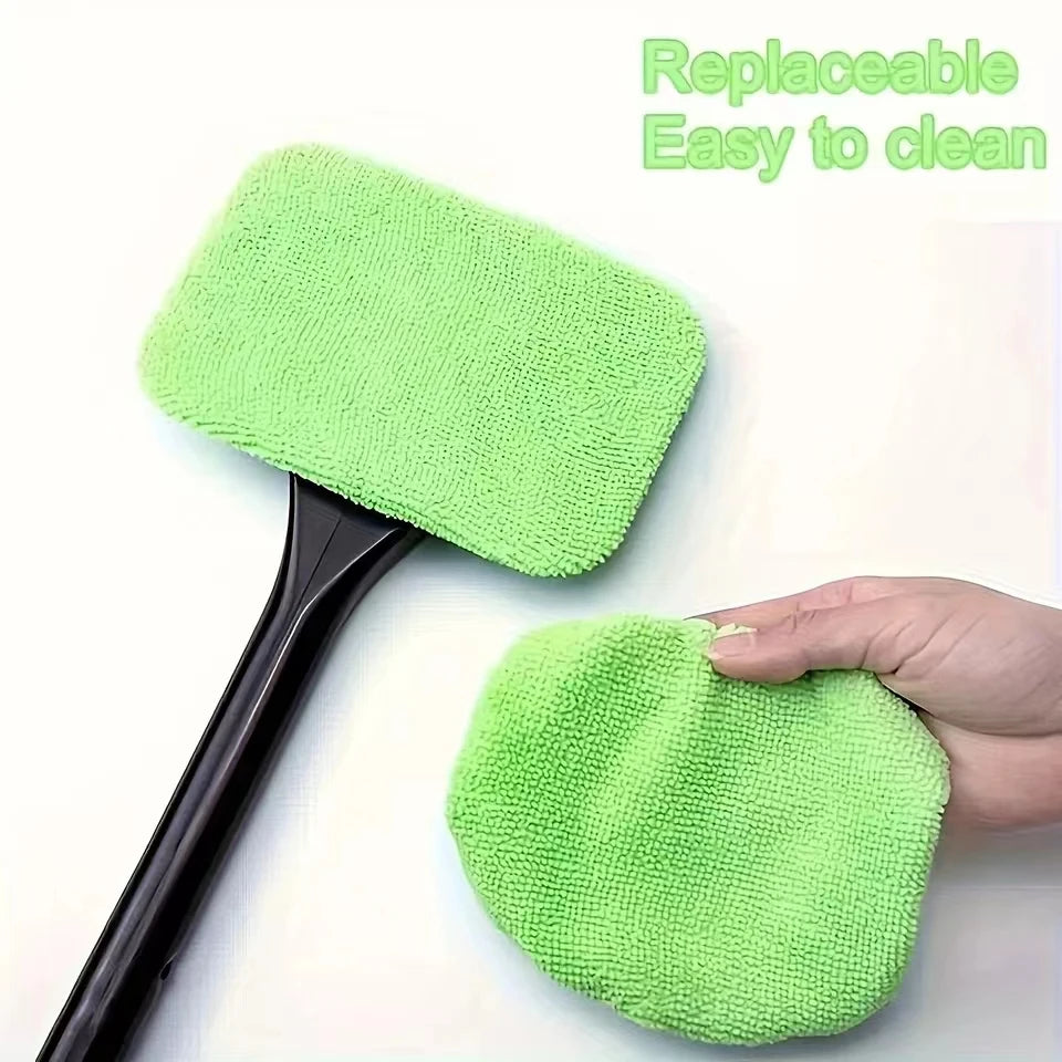 Car Window Cleaner Brush Kit Windshield Cleaning Wash Tool Inside Interior Auto Glass Wiper with Long Handle Car Accessories Beauty World Shop