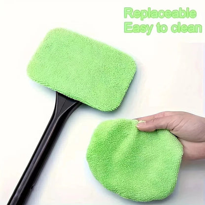 Car Window Cleaner Brush Kit Windshield Cleaning Wash Tool Inside Interior Auto Glass Wiper with Long Handle Car Accessories Beauty World Shop