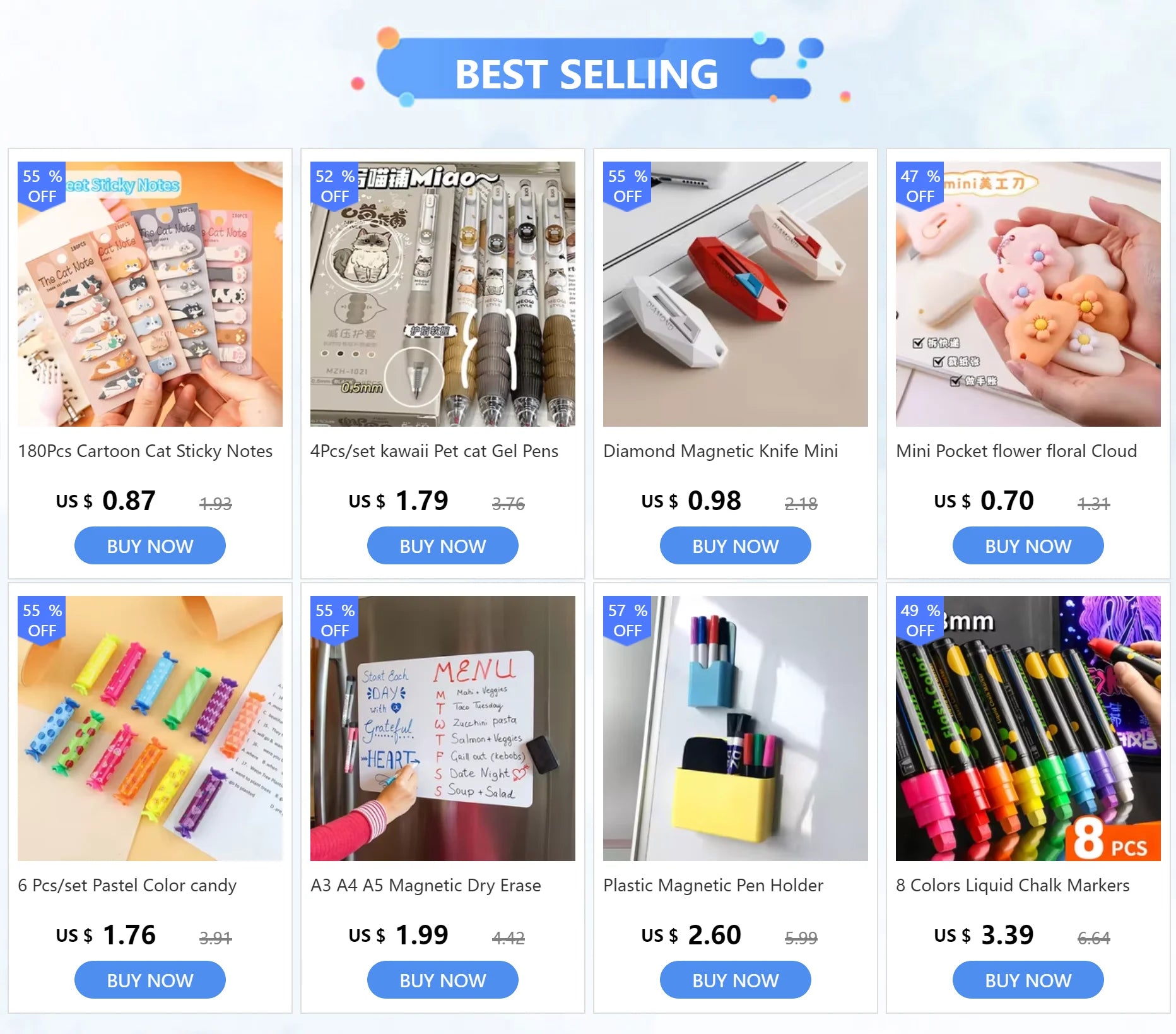 Plastic Magnetic Pen Holder Erase Marker Storage Box Pencil Organizer for Home Office Whiteboard Fridge Refrigerator Beauty World Shop