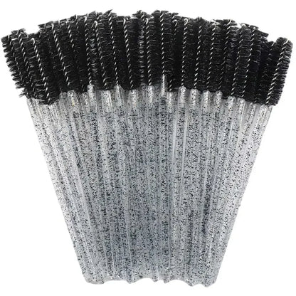 Disposable Crystal Eyelashes Brush Comb 50Pcs Eye Lashes Extension Mascara Wands Makeup Professional Makeup Beauty Tool Beauty World Shop