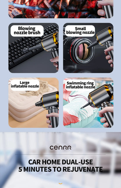 CENRR 998000PA Car Vacuum Cleaner Strong Suction Cordless Wireless Cleaner Handheld Portable Vacuum Cleaner Cleaning Machine Beauty World Shop
