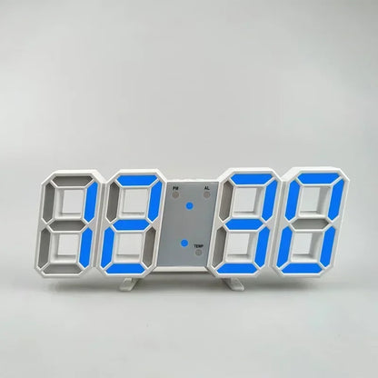 Purchase Products Clock 3D LED Digital Alarm Clock Wall Clock Time/date/temperature For Home/kitchen/office Clocks Decor Garden Beauty World Shop