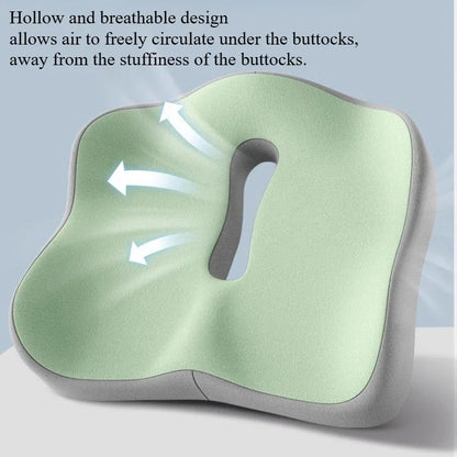 1pc Memory Foam Seat Cushion - 3D Ergonomic Support| Light Green & Grey, Washable Polyester, Car/Office Essentials Beauty World Shop