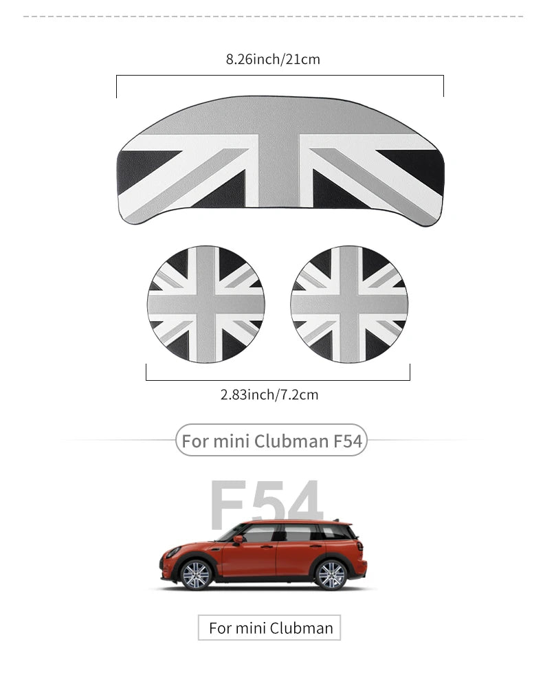 Union Jack Coffee Cushion Storage Groove Protect Coaster Car Cup Anti Slip Pad Mat For MINI Cooper F55 F56 F54 F60 Accessories Beauty World Shop