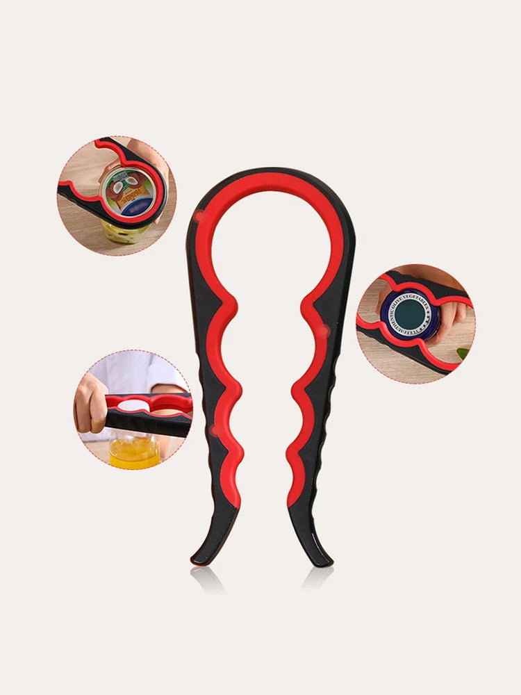 Multifunctional 6-in-1 Jar Opener And 4-in-1 Bottle Opener with Non-Slip Lids Gripper - Kitchen Tool for Easy Opening Beauty Fashion