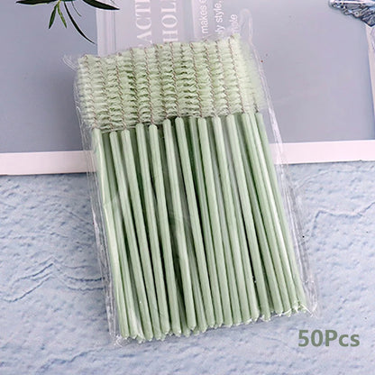 50Pcs Eyelash Brushes Makeup Brushes Disposable Mascara Wands Applicator Spoolers Eye Lashes Cosmetic Brush Lash Extension Tool Beauty World Shop