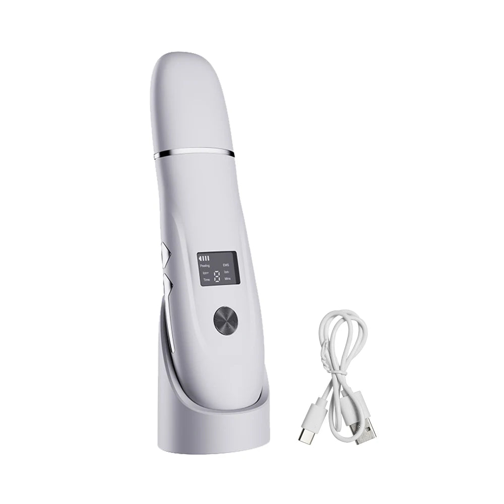 Ultrasonic Face Scrubber Facial Peeling Skin Scrubber Deep Facial Cleaning Spatula Acne Pore Ultrasonic Scrubber Facial Cleanser Beauty World Shop