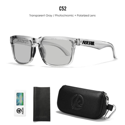 KDEAM Men's Polarized Sunglasses Square Casual Outdoors Sun Glasses Women Unisex Sunglass For Couple With Zipper Case Beauty World Shop