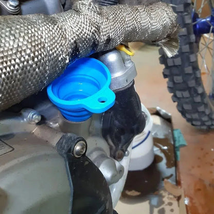 Engine Funnel Car Universal Silicone Liquid Funnel Washer Fluid Change Foldable Portable Auto Engine Oil Petrol Change Funnel Beauty World Shop