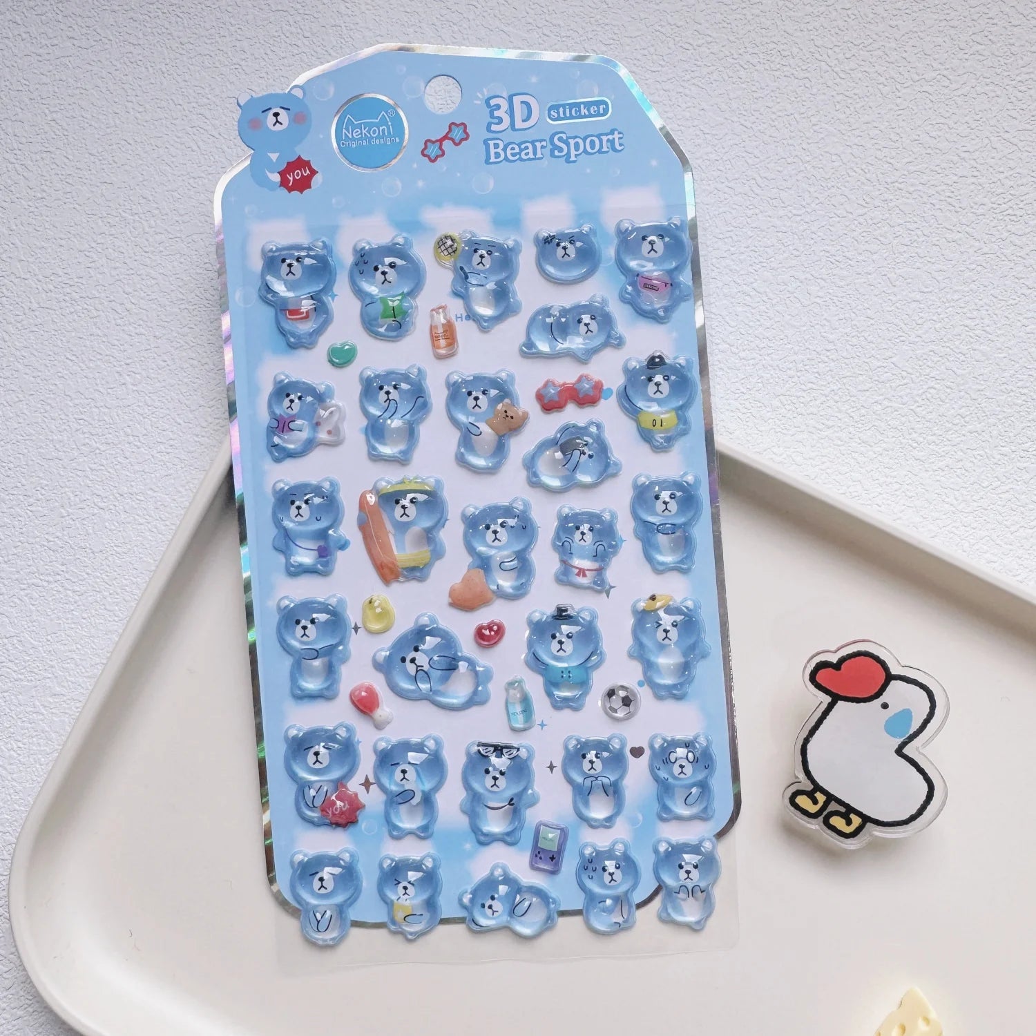 NEKONI Cute Animals Seal Bear Penguin 3D Stickers Scrapbooking DIY Journaling Stationery Diary Cute Stickers School Supply Beauty World Shop