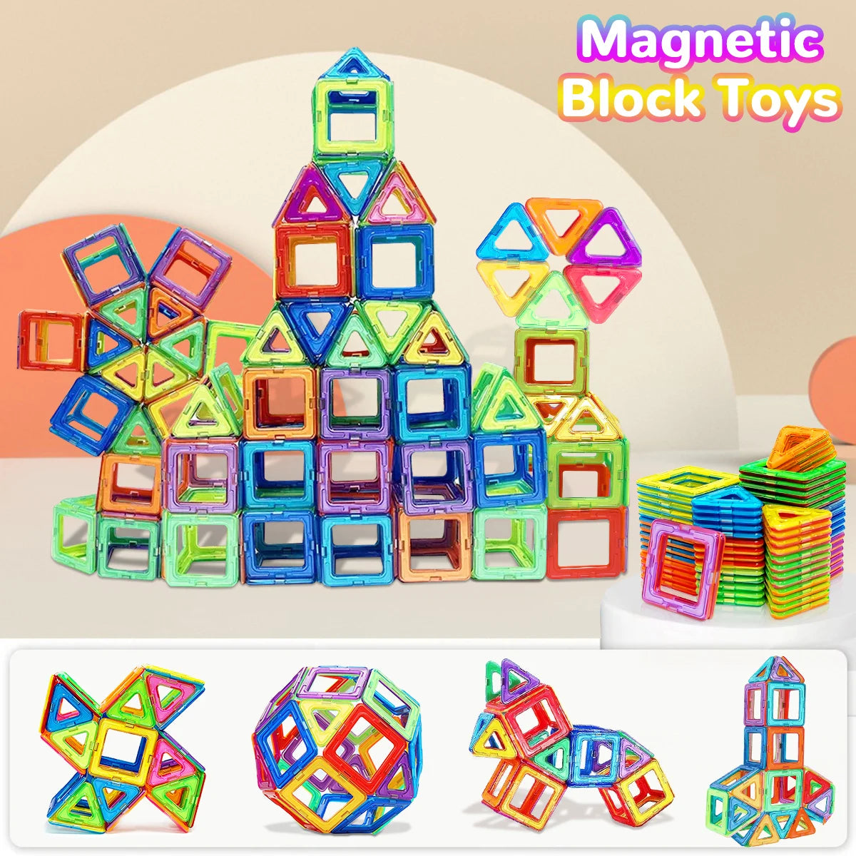 Magnetic Building Blocks DIY Magnets Toys medium size STEM Toys Construction Toys Learning Educational Magnet Toys Beauty World Shop