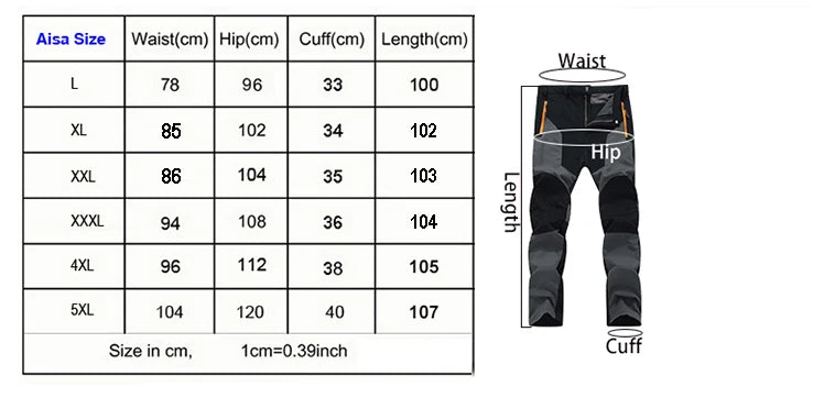 TRVLWEGO Men Summer Hiking Pants Wear-resistant Water Splash Prevention Quick Dry UV Proof Elastic Thin Camping Trousers Beauty World Shop