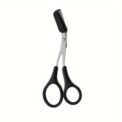 Stainless Steel Eyebrow Trimming Scissors With Comb, Safe Eyebrow Trimming Makeup Tool, Precise Creation Of Perfect Eyebrow Shap Beauty World Shop