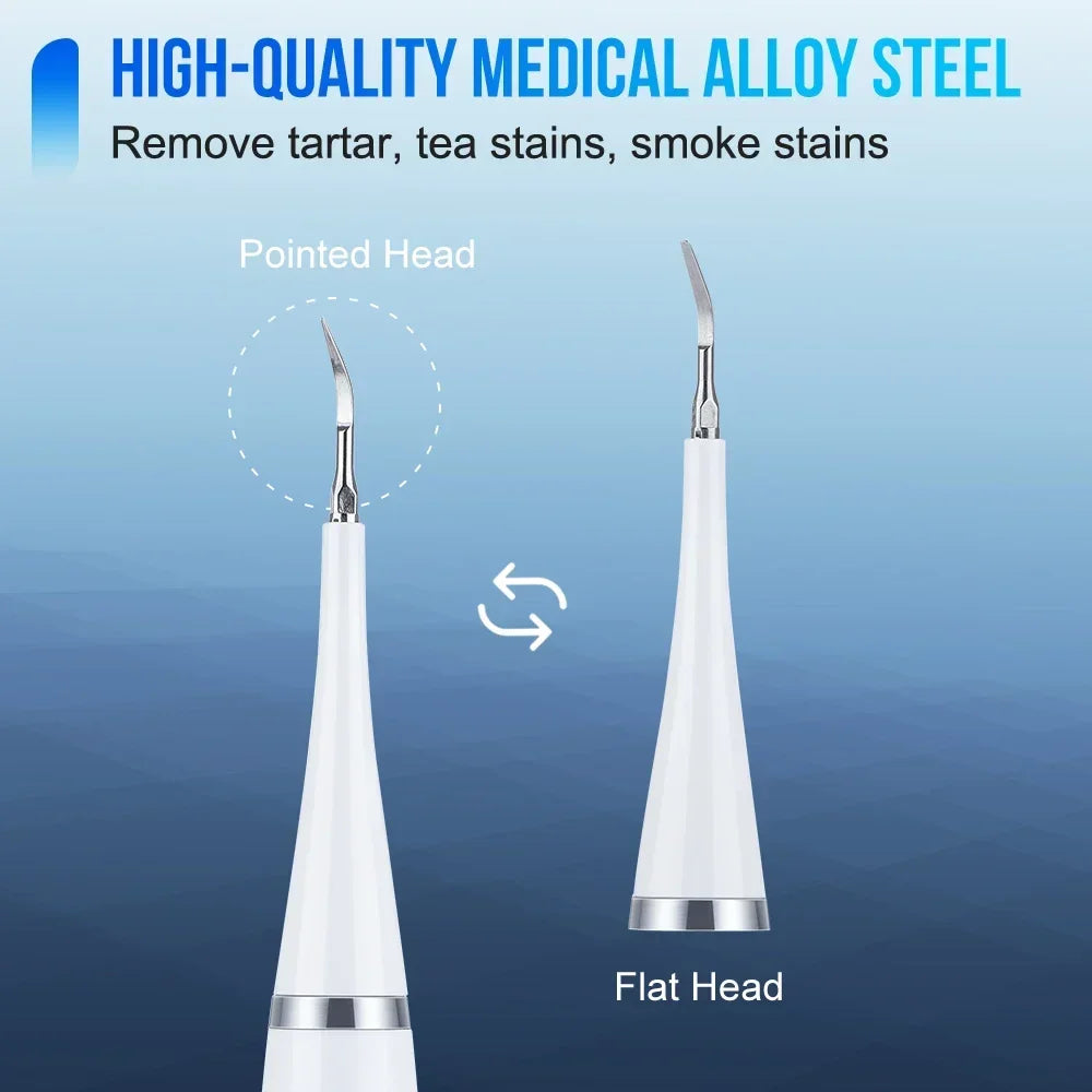 Ultrasonic scaler for teeth cleaning tartar removal plaque removal rechargeable teeth whitening oral care and dental cleaner Beauty World Shop