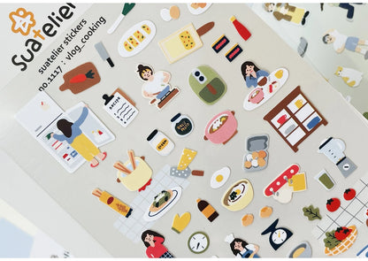 Korean Import Suatelier Travel Home Life Study Friend Stickers Scrapbooking Diy Journaling Diary Stationery Sticker School Gift Beauty World Shop